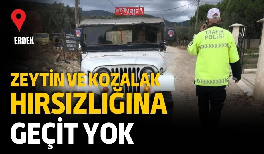 ZEYTİN VE KOZALAK HIRSIZLIĞINA GEÇİT YOK