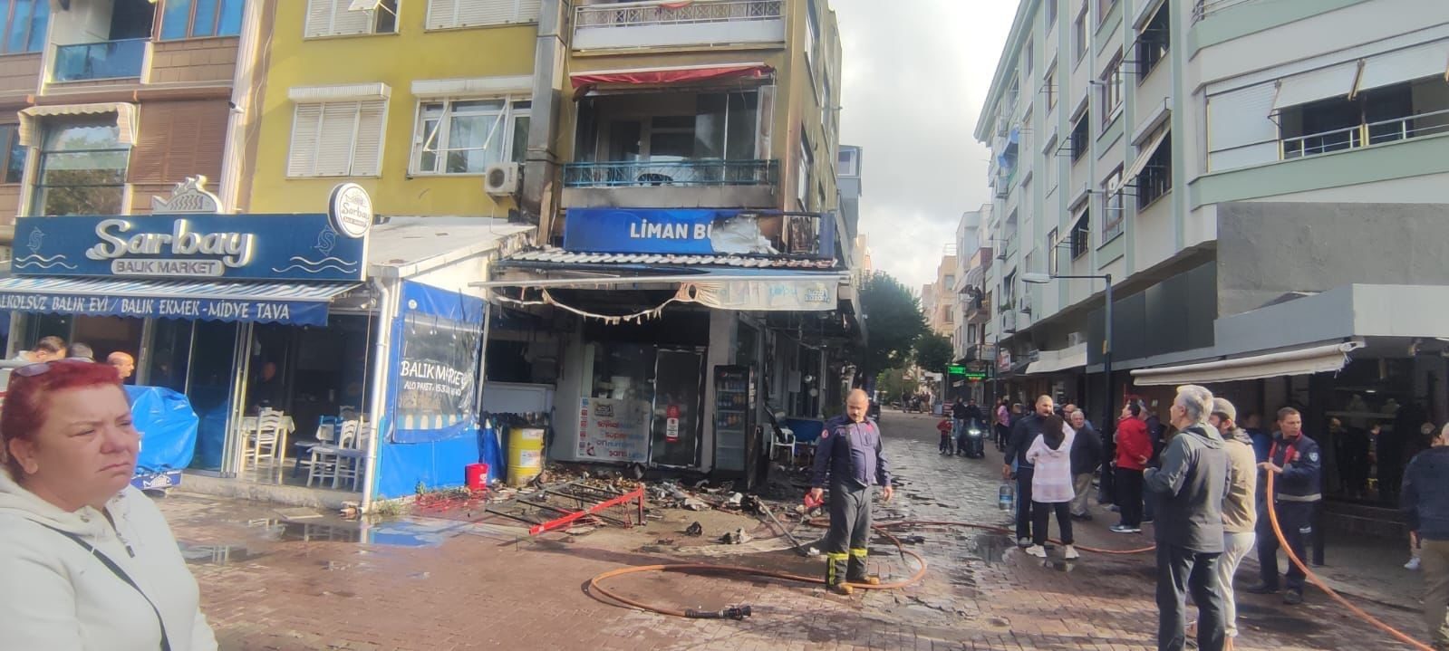 Erdek’te restoran yandı