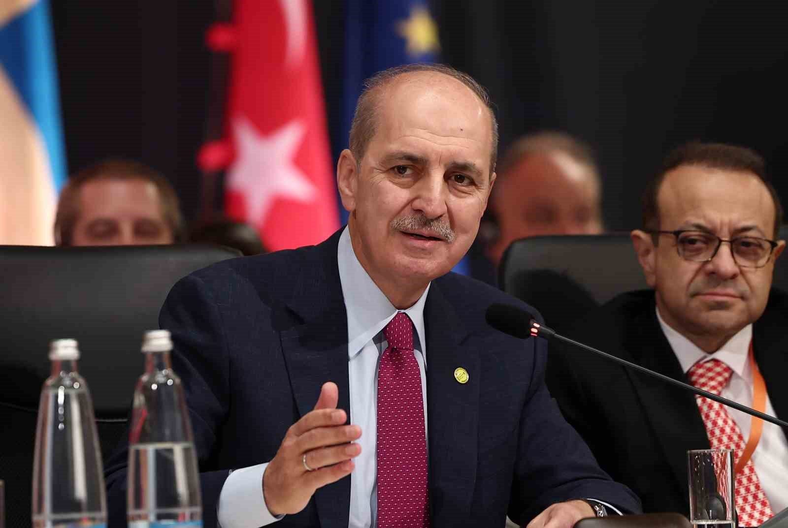 TBMM Başkanı Kurtulmuş: “1967 sınırlarında Filistin Devleti’nin toprak bütünlüğünü savunuyoruz”