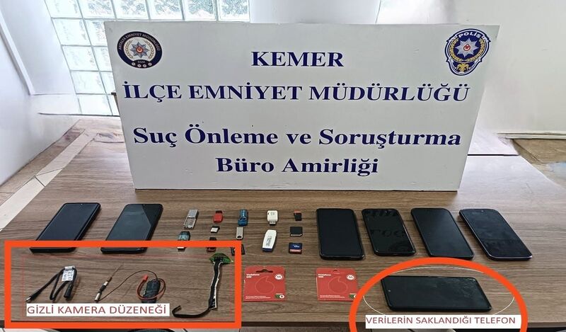 Antalya’nın Kemer ilçesinde yabancı uyruklu erkek şahsın kadınlarla görüntülerini çekerek