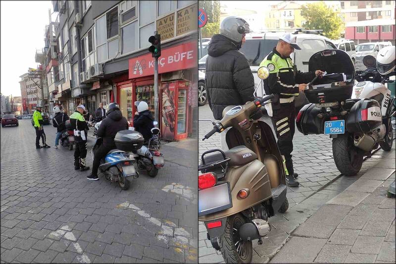 Denizli’de motosiklet denetimleri aralıksız devam ediyor