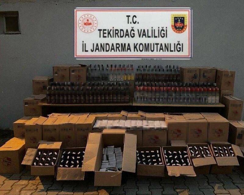 Tekirdağ’da 618 litre bandrolsüz içki ele geçirildi