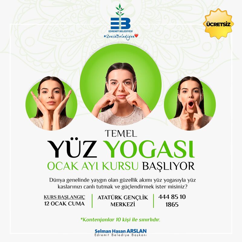 EDREMİT’TE YÜZ YOGASI KURSU BAŞLIYOR