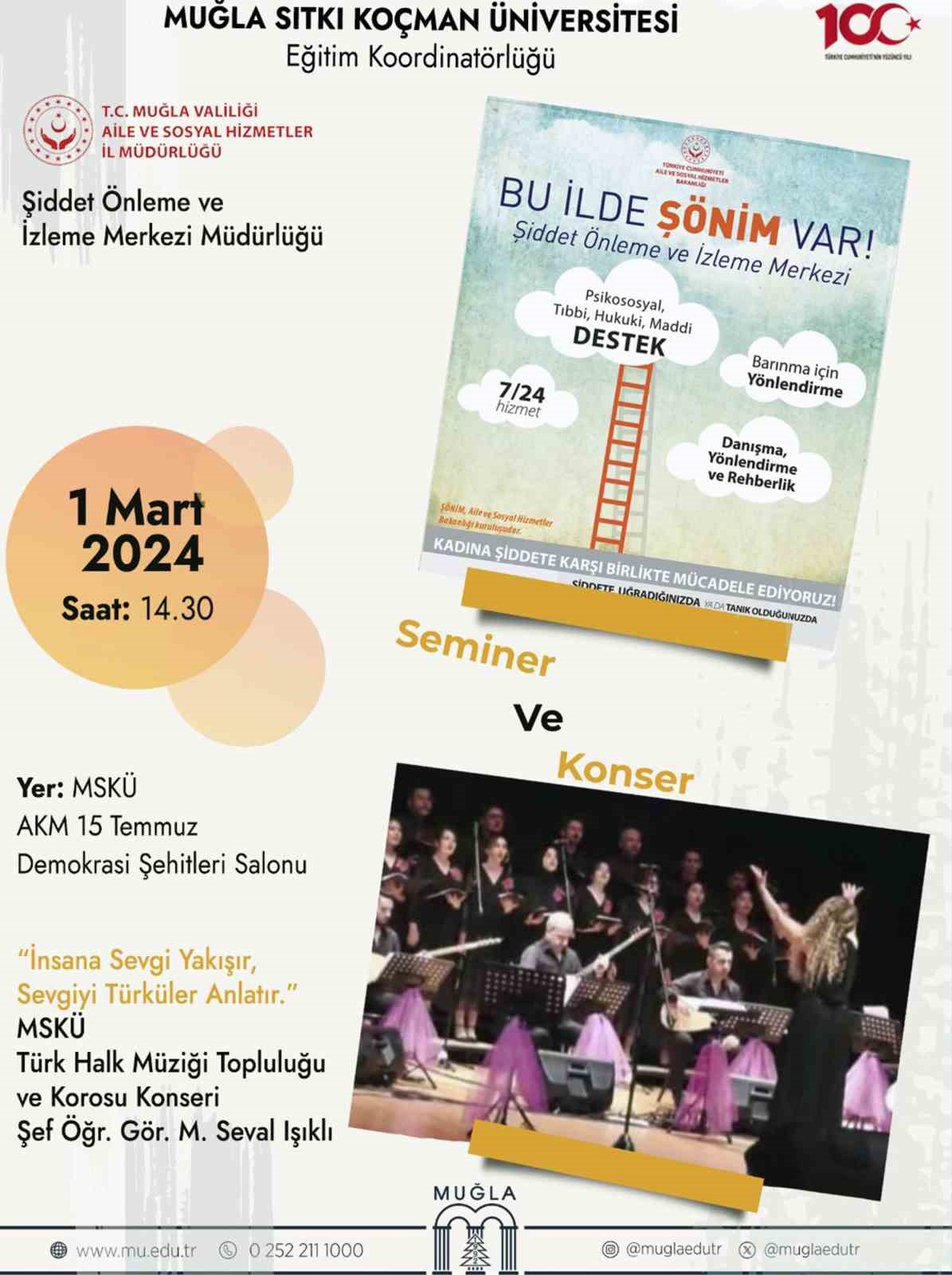 ‘Bu İlde Şönim Var’ semineri ve konser