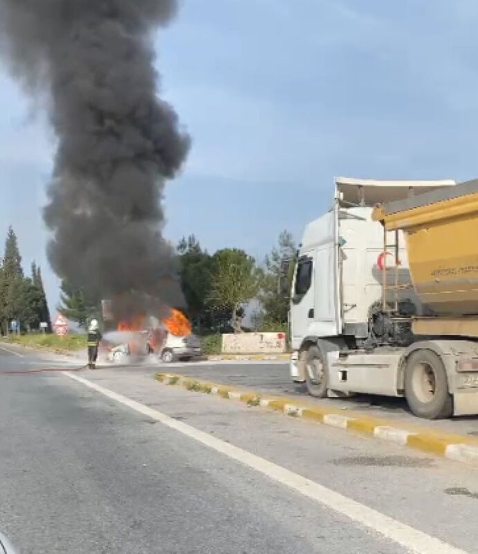 Aydın’da araç yangını