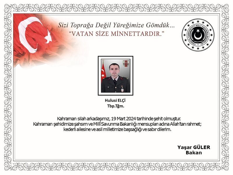 MİLLİ SAVUNMA BAKANI YAŞAR