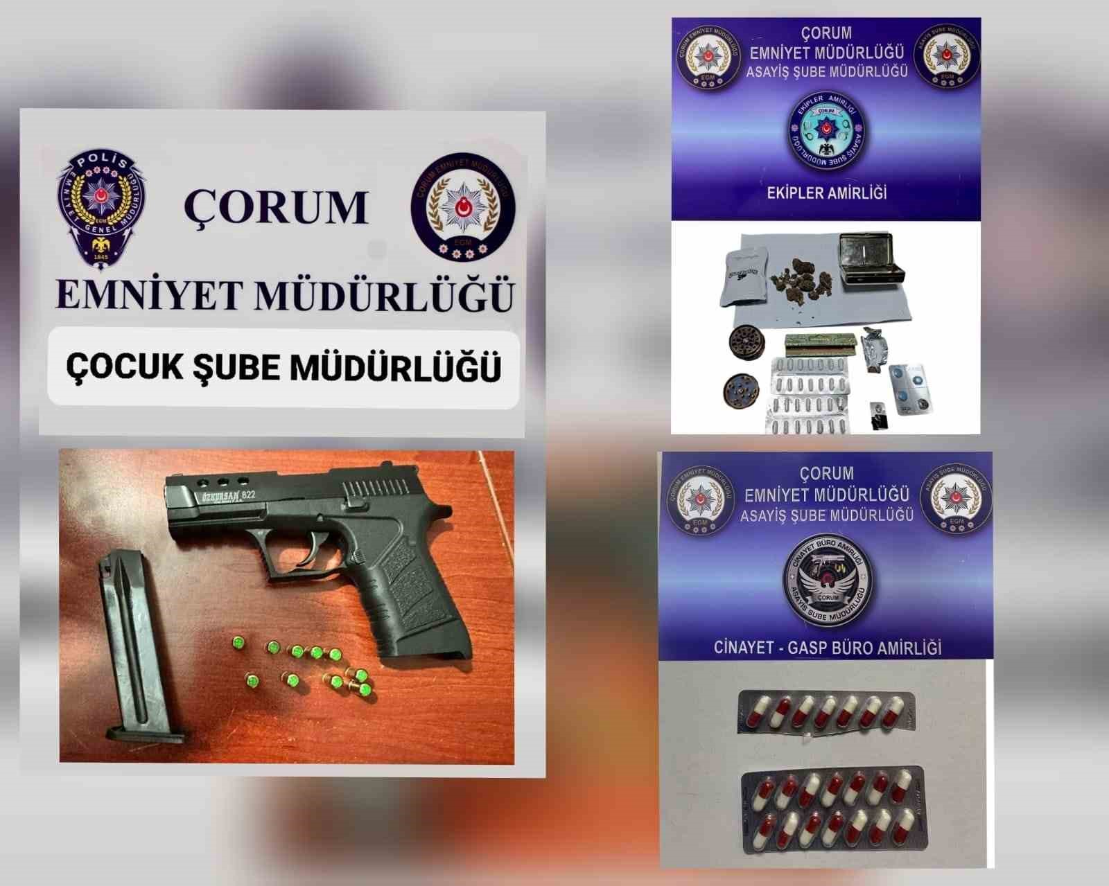 Çorum polisinin suç ve suçlular ile mücadelesi sürüyor