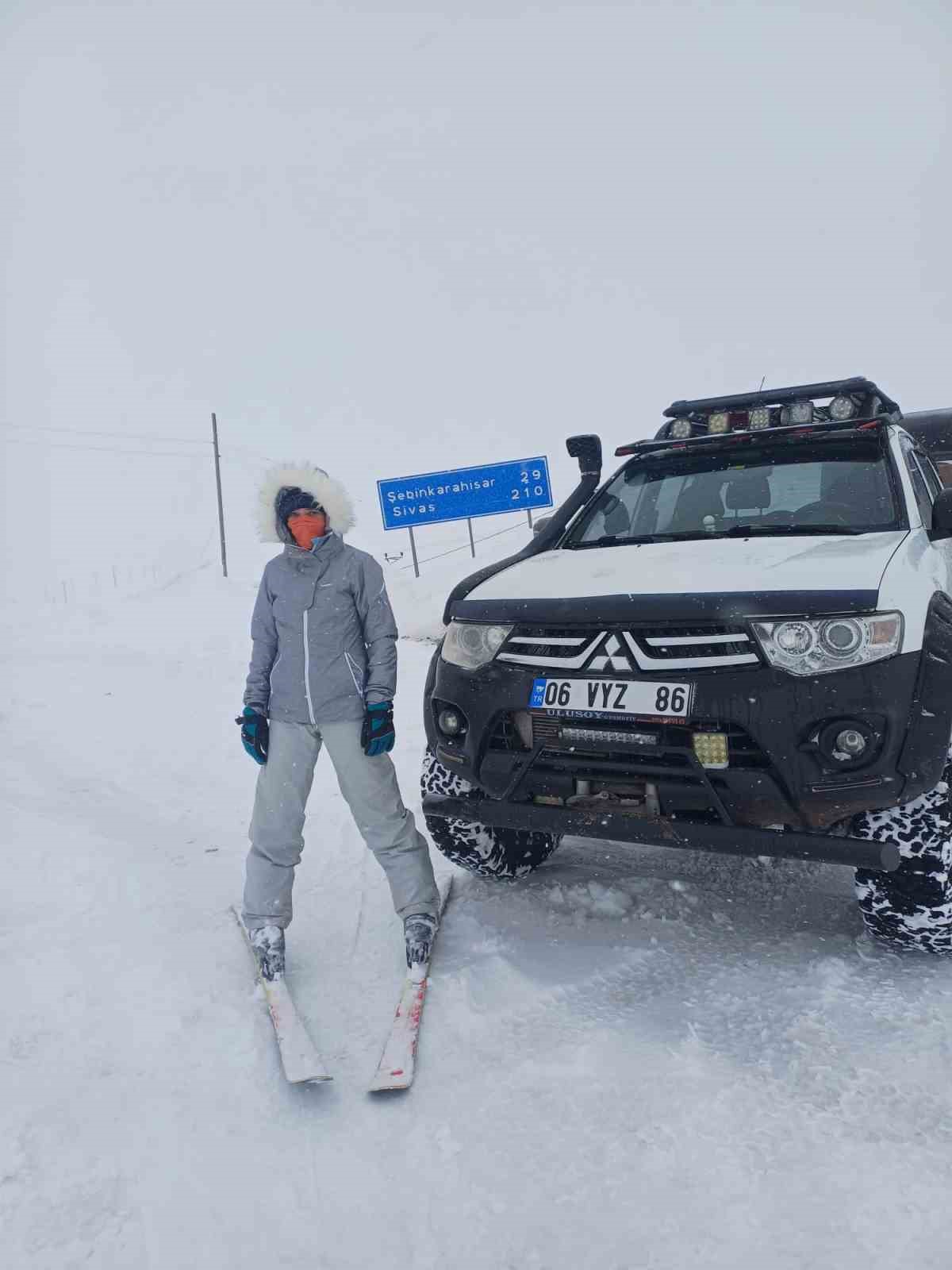 Eğribel’e tünel yapıldı, eski yol kayak pistine dönüştü