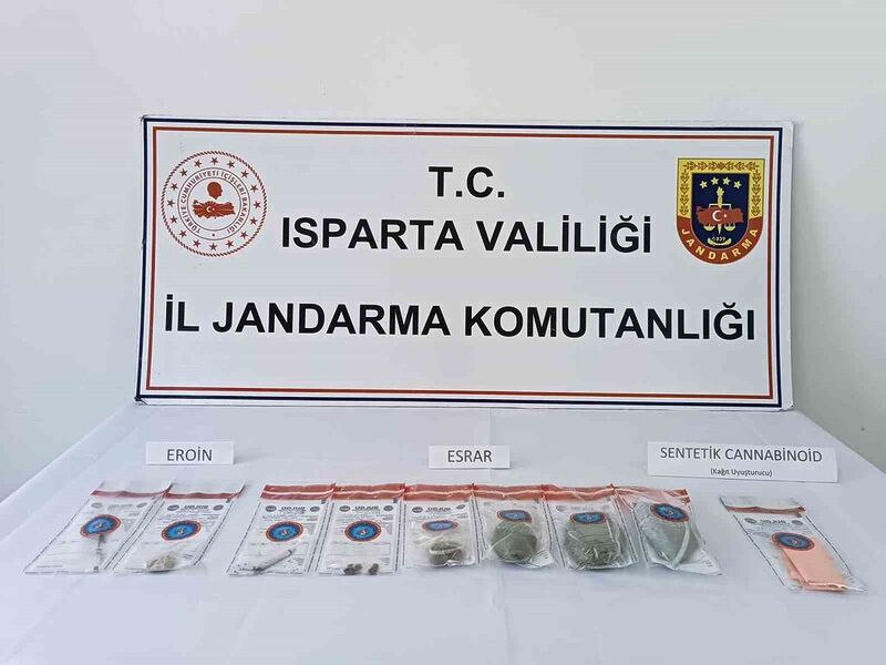 ISPARTA’DA JANDARMA EKİPLERİNCE UYUŞTURUCUYLA