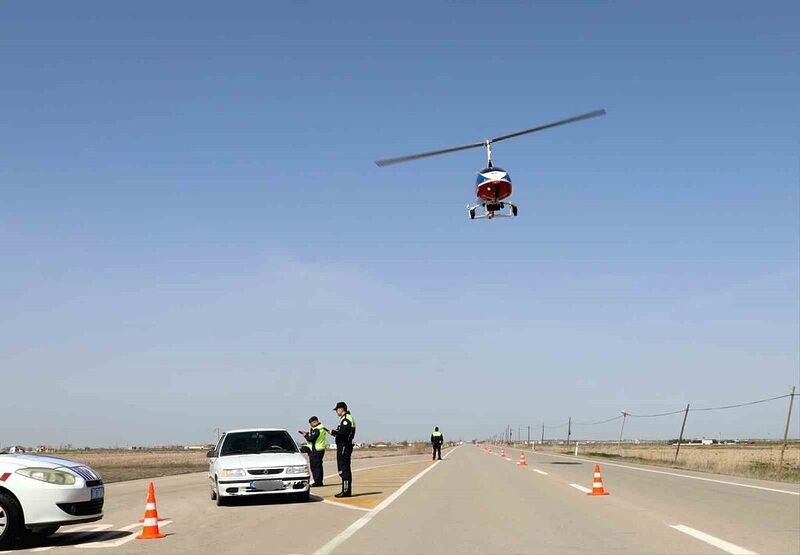 AKSARAY’DA CAYROKOPTER İLE HAVADAN