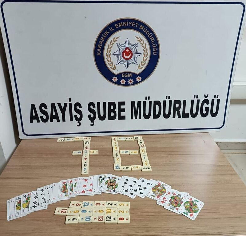 Karabük’te kumar oynatan ve oynayan kişilere ceza