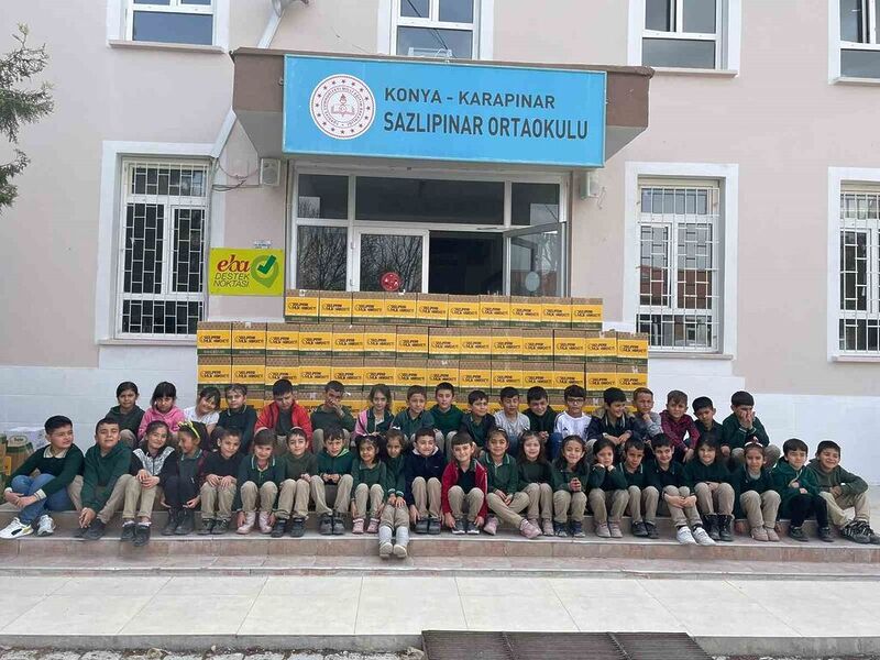 Karapınar’da öğrencilerden ihtiyaç sahiplerine destek