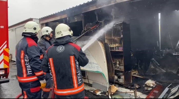 Malatya’da konteyner yangını