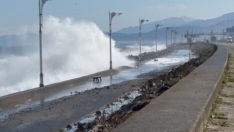 Rize’de fırtına