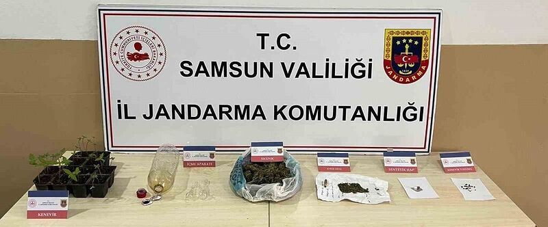 Samsun’da jandarmadan uyuşturucu madde operasyonu