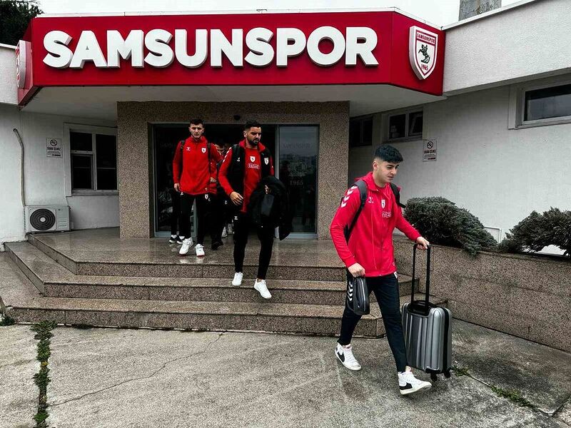 Samsunspor, Hatayspor maçı için Mersin’e gitti