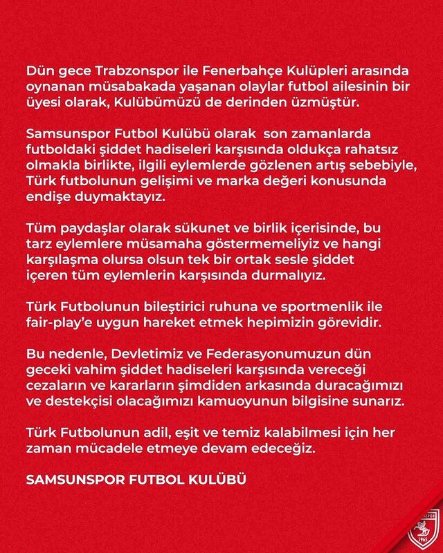 SAMSUNSPOR KULÜBÜ, TRABZONSPOR –