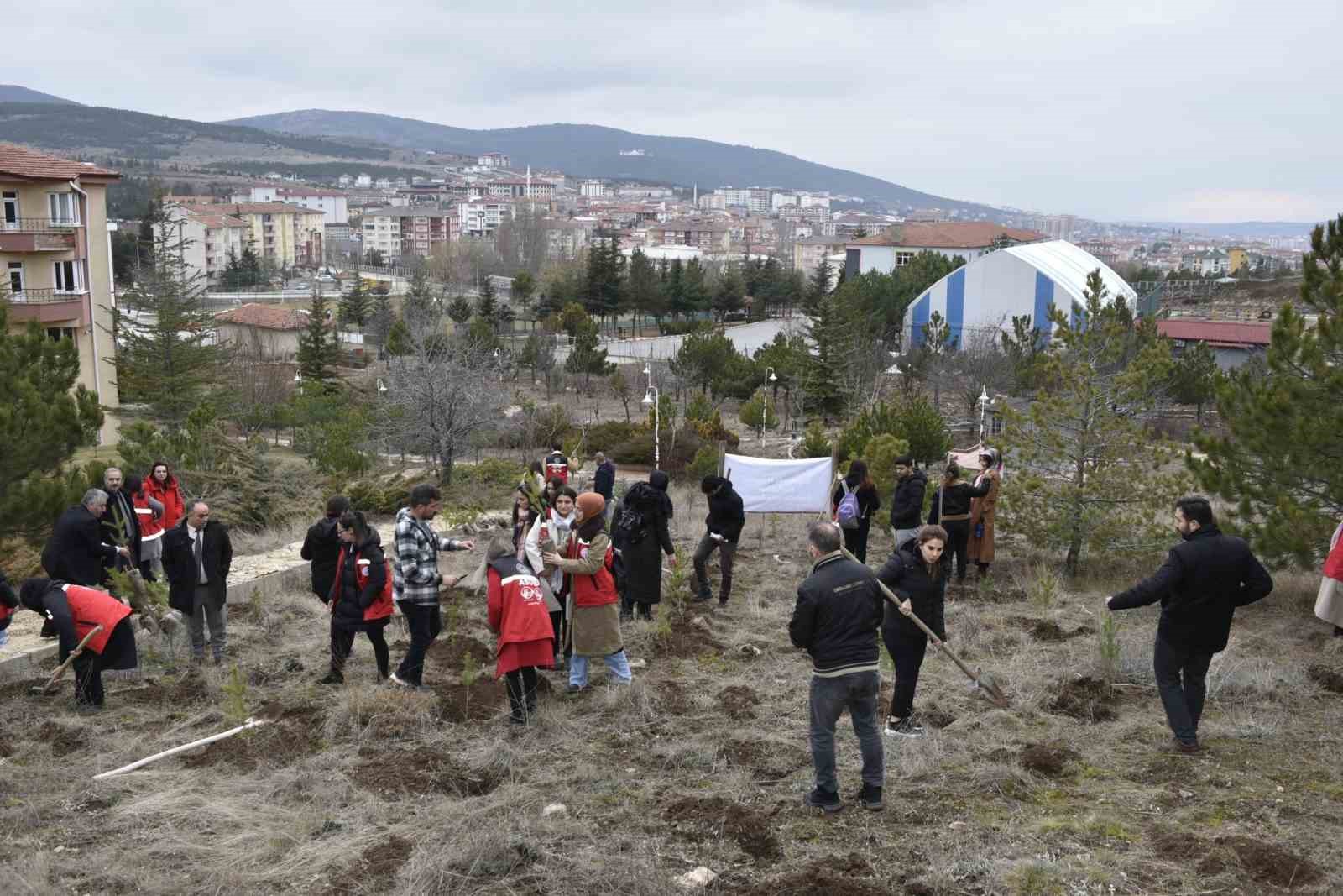 Yozgat’ta 300 fidan, depremde hayatını kaybeden kadınlar anısına toprakla buluştu