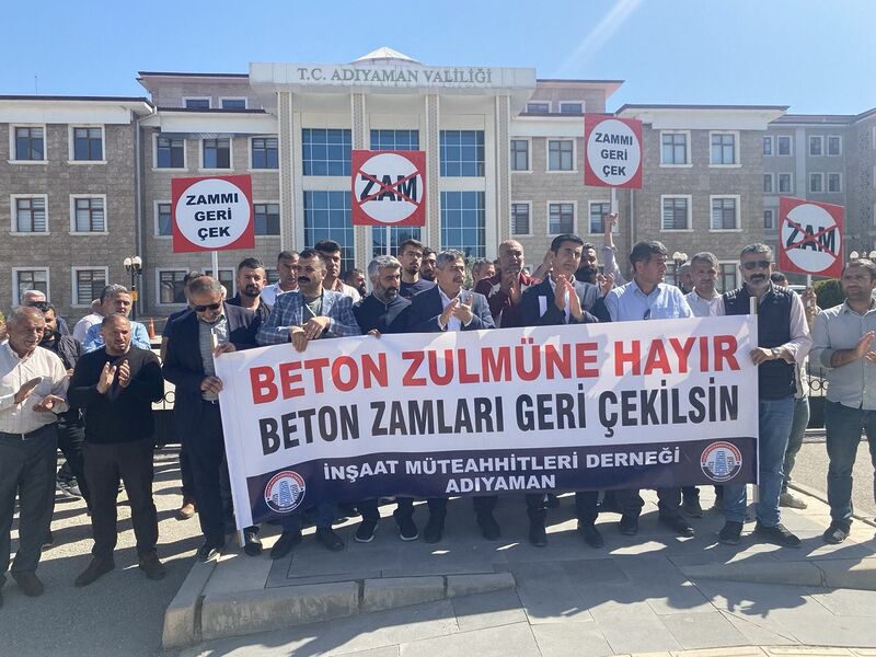 Adıyaman’da hazır beton fiyatlarına tepki