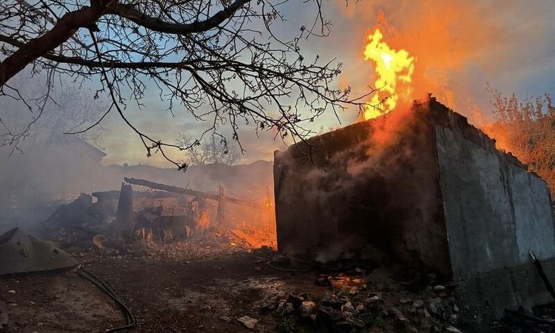 ÇANKIRI'NIN YAPRAKLI İLÇESİNDE ALEVLERE