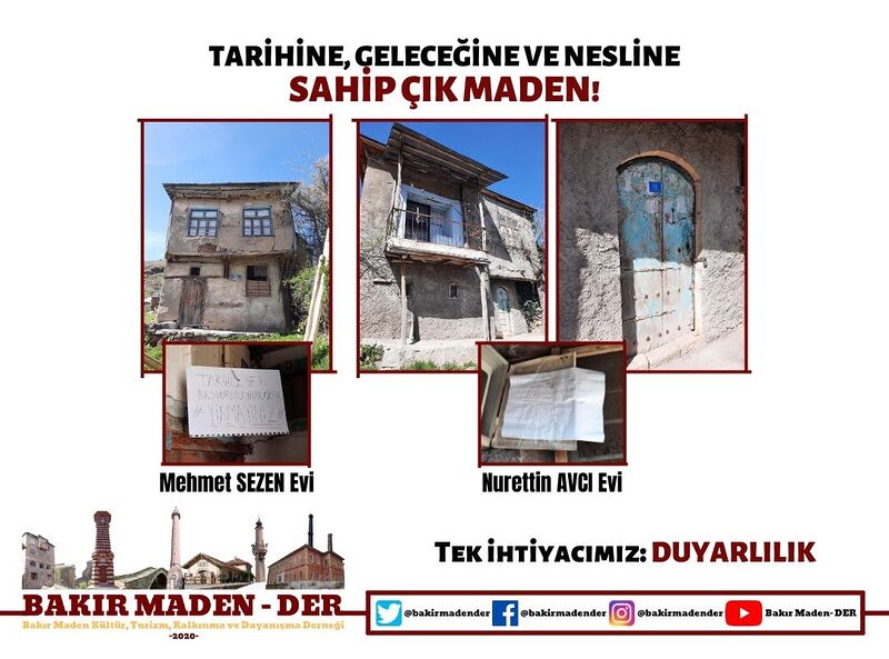 MADEN İLÇESİNDE BULUNAN 26 TESCİLLİ KÜLTÜR VARLIĞINDAN 14'ÜNÜN MERKEZDE, 12'SİNİN