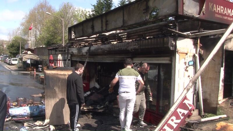 Beykoz’da büfe alev alev yandı