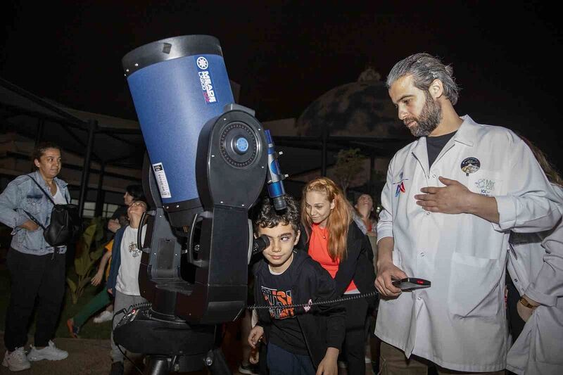 Çocuklar Mercan’da ilk kez ’Gece Gözlem Etkinliği’ne katıldı