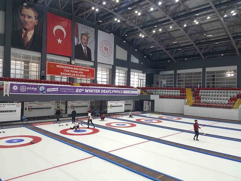 Erzurum’da curling heyecanı