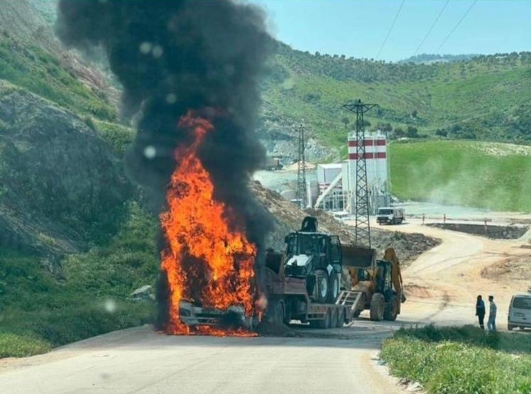 ANTAKYA'DA ÇIKAN TIR YANGINI