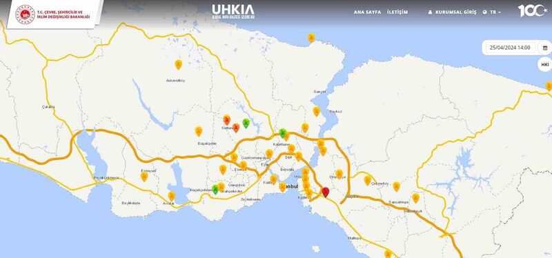 İstanbul’da etkili olan toz salınımında en kalitesiz hava Göztepe’de