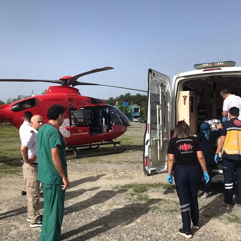 Kalp hastalığı olan bebek, ambulans helikopterle Ankara’ya sevk edildi