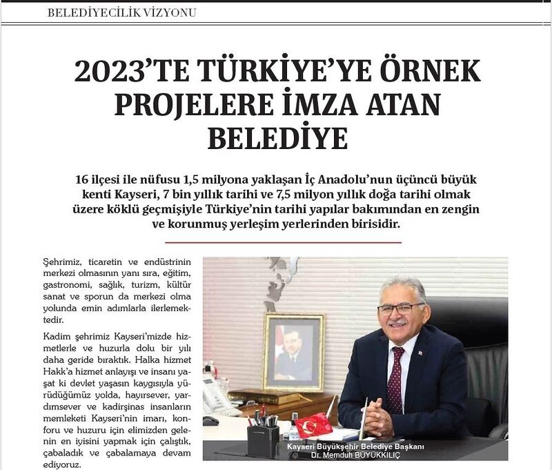 KAYSERİ BÜYÜKŞEHİR BELEDİYESİ, 2023