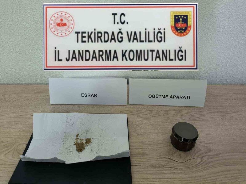 TEKİRDAĞ’DA JANDARMA EKİPLERİNCE UYUŞTURUCU