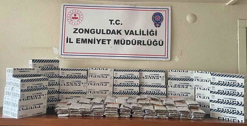 Zonguldak’ta 24 bin adet makaron ele geçirildi