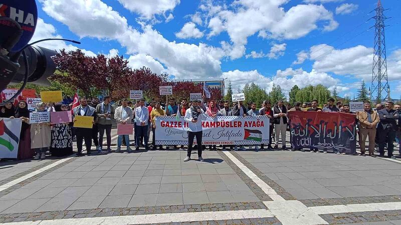 BİNGÖL ÜNİVERSİTESİ ÖĞRENCİLERİ, İSRAİL'İN