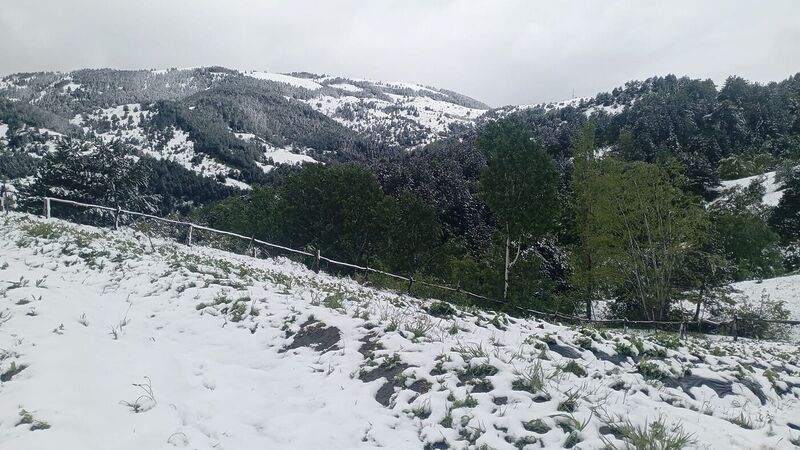 Çorum’da mayıs ayında kar sürprizi