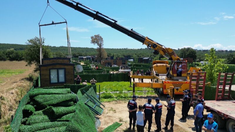 Edirne’de “tiny house”lar kaldırılıyor