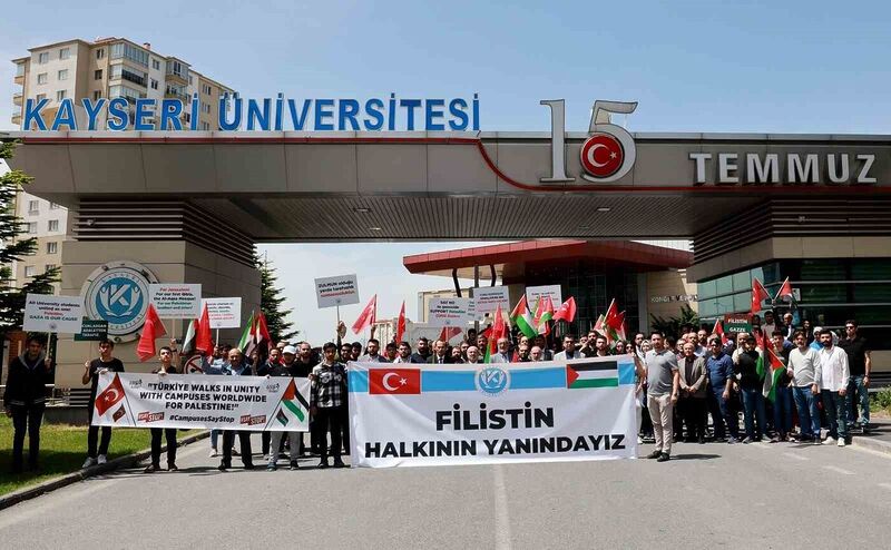 Kayseri Üniversitesi Filistin halkının yanında