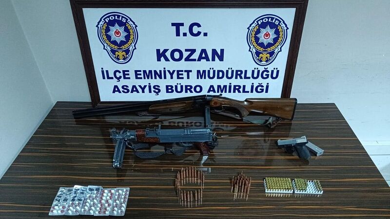 Kozan’da kalaşnikof tüfek ele geçirildi