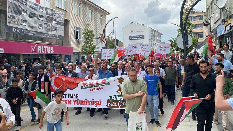 Kulu’da Filistin’e destek yürüyüşü