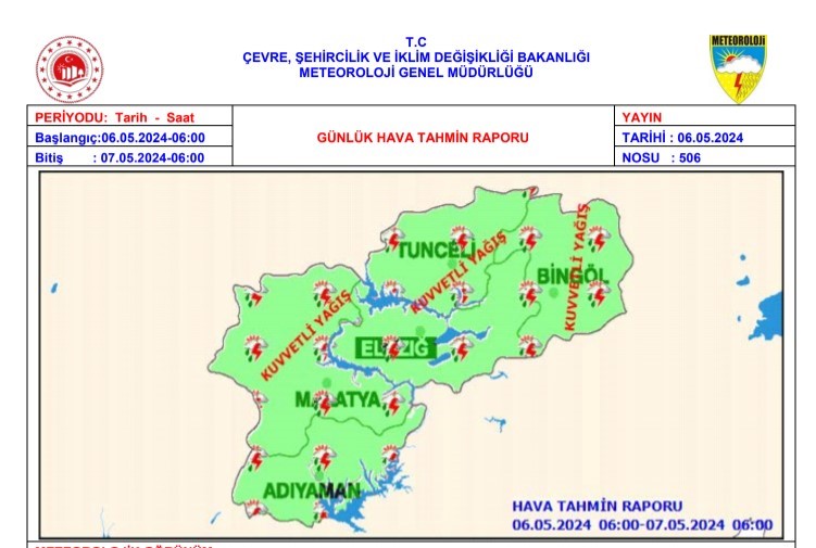 ELAZIĞ VE ÇEVRESİNDE YAĞIŞLARIN