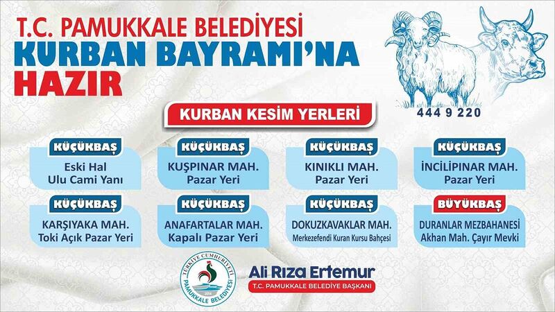 PAMUKKALE BELEDİYESİ, KURBAN BAYRAMI’NA