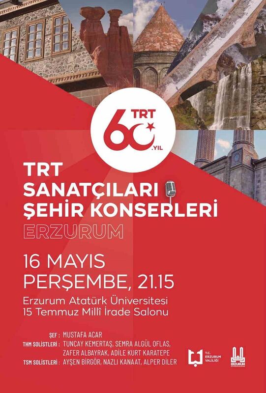 TRT SANATÇILARI ERZURUM’DA KONSER