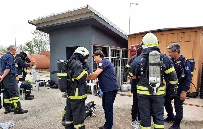 Yangın eğitimi için Tekirdağ’dan Kocaeli’ye geldiler