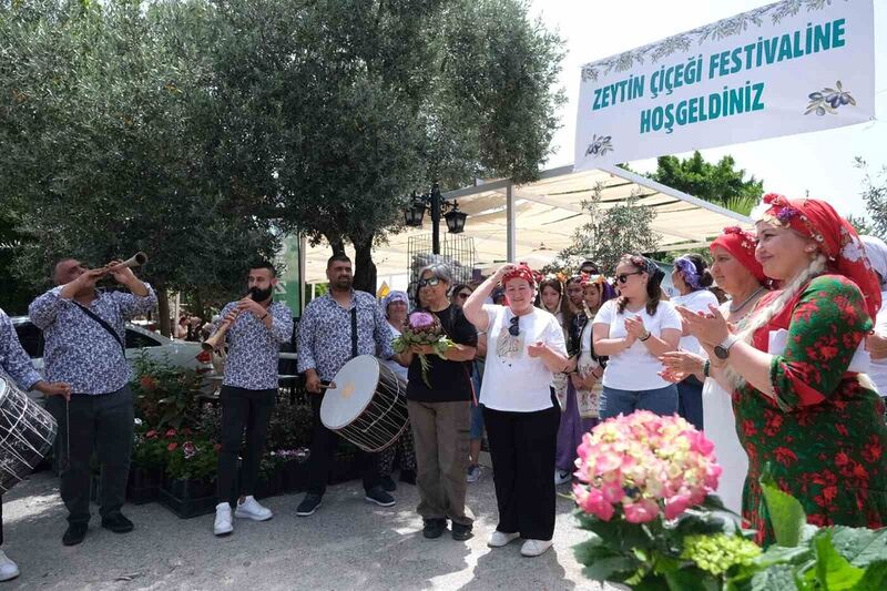 Zeytin Çiçeği Festivali, renkli görüntülerle başladı