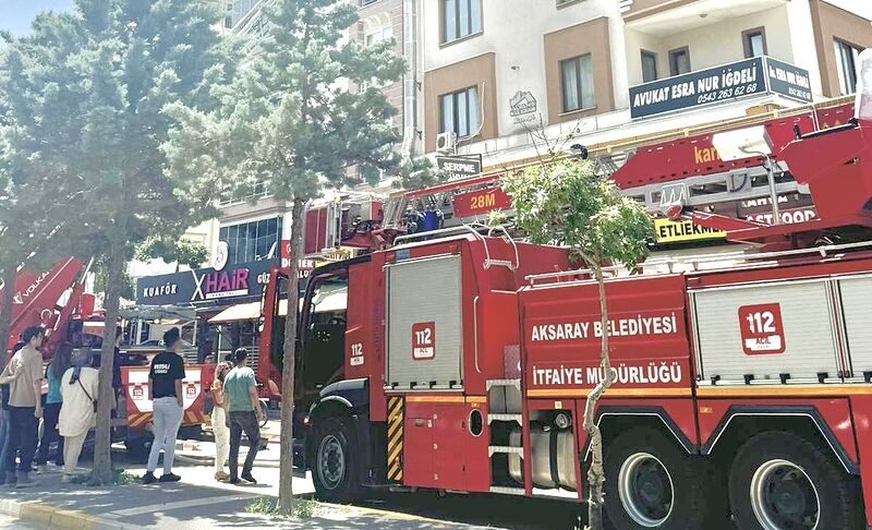 AKSARAY’DA BİR RESTORANIN BACASINDA