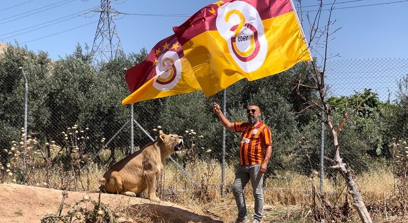 Diyarbakırlı taraftar, Galatasaray’ın 24. şampiyonluğunu aslanlarıyla kutladı