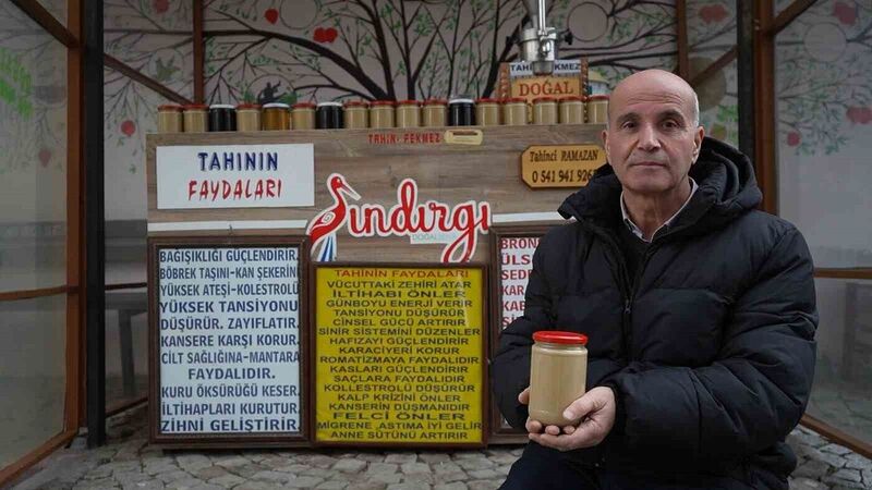 Doğal şehrin susamları tahine dönüşüyor