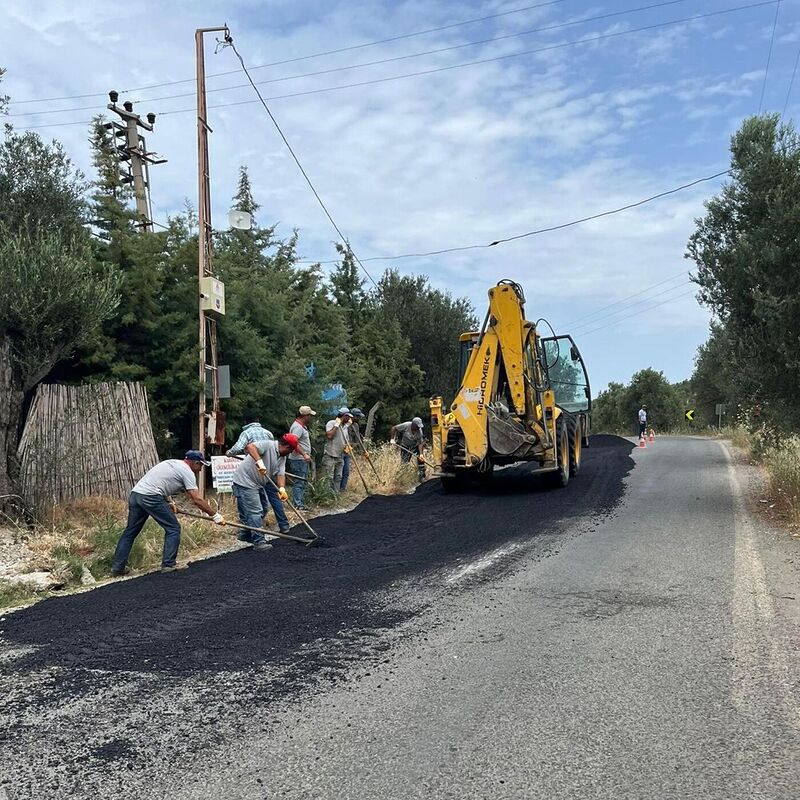 Gadana Plajı’na giden yol, bayram öncesinde hazır hale getirildi