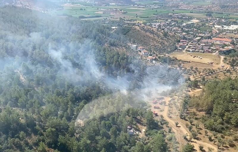 MİLAS’TAKİ YANGIN BÜYÜMEDEN SÖNDÜRÜLDÜ